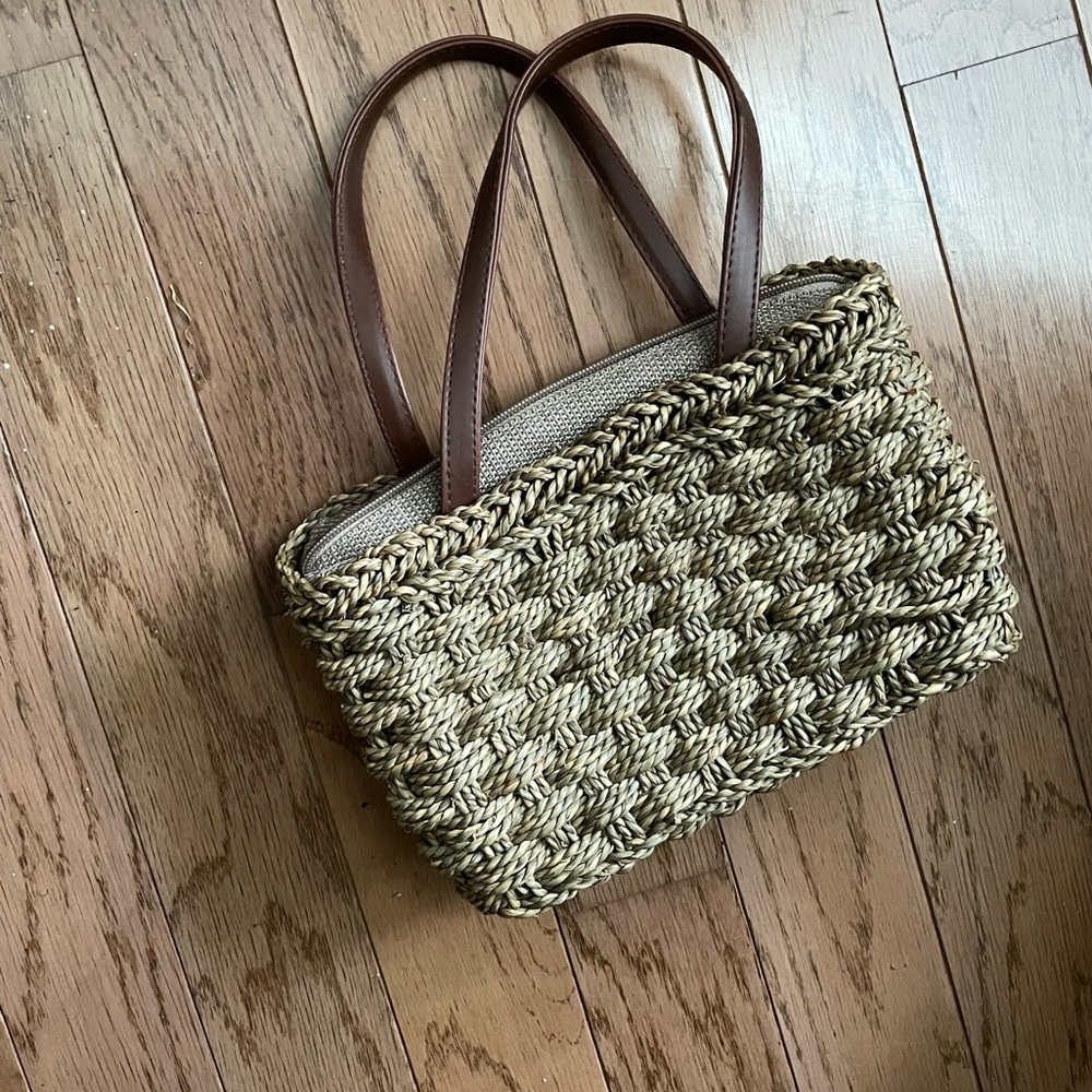 Tan Woven Handbag